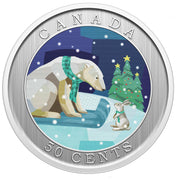 2023 50-CENT LENTICULAR COIN: HOLIDAY SLEDDING image 0