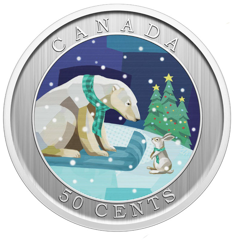 2023 50-CENT LENTICULAR COIN: HOLIDAY SLEDDING image 0