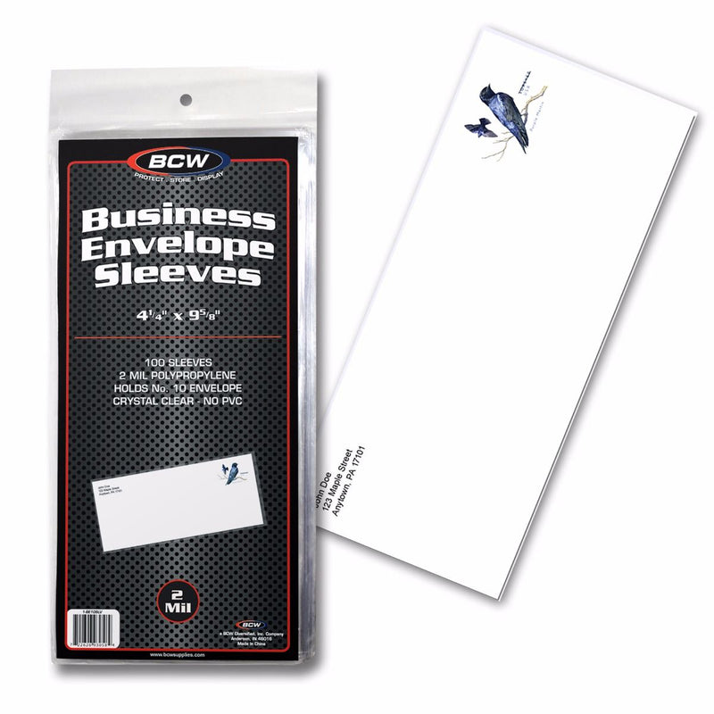 POLY COVER &amp; POSTCARD HOLDERS - BUSINESS ENVELOPE #10 SLEEVES image