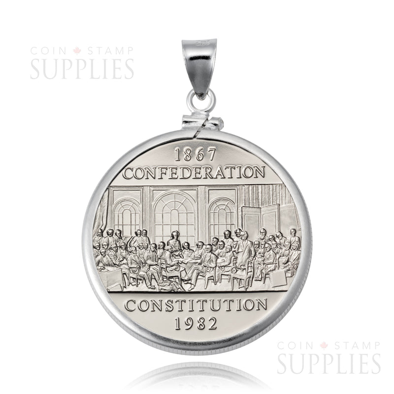 Screw-Top Coin Bezels: Perfect Fit for Your Coins - 50 Cent Nickel Plain image