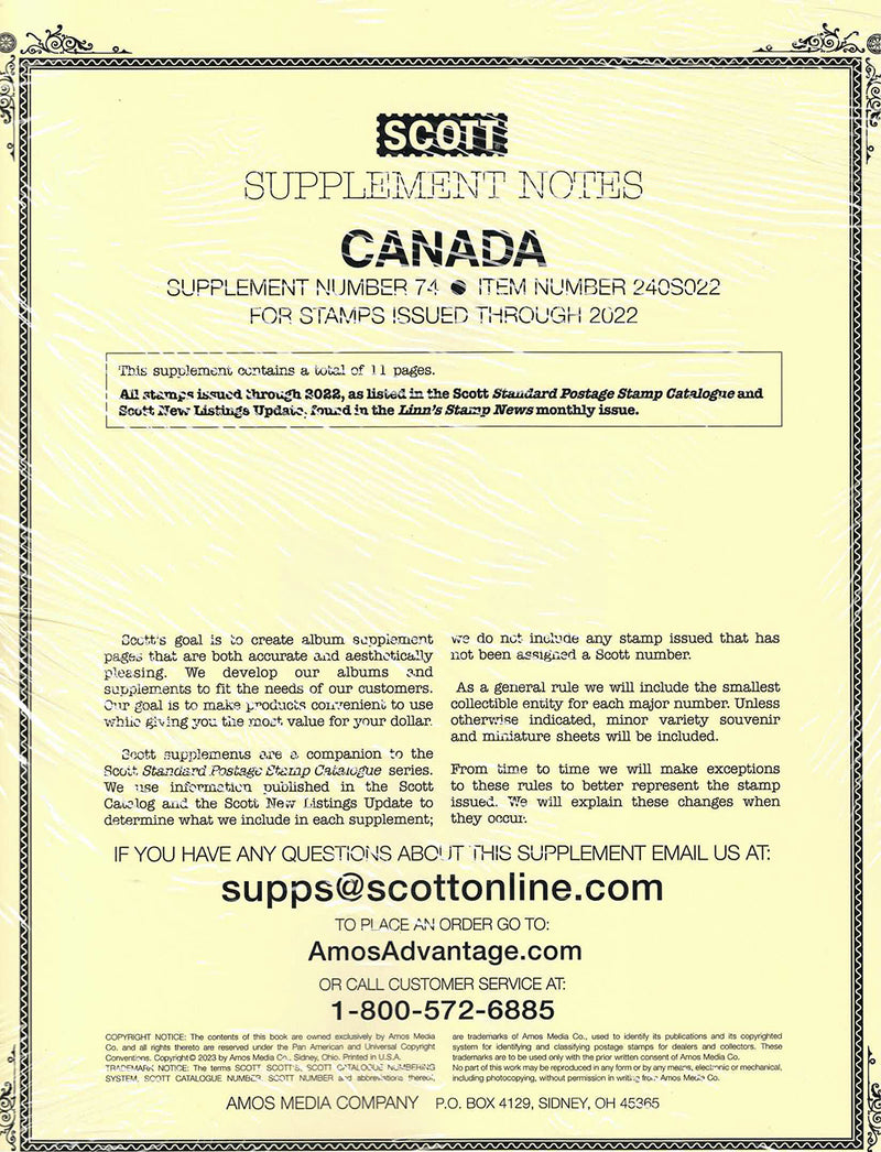 SCOTT SUPPLEMENTS - 2022 image