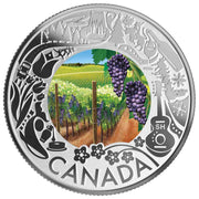 Pure Silver Coloured Coin - Wine Tasting: Celebrating Canadian Fun and Festivities - Mintage: 4,000 image 0