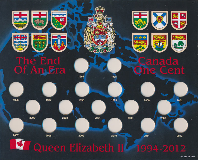 COIN CARDS - CANADA END OF AN ERA ONE CENT image