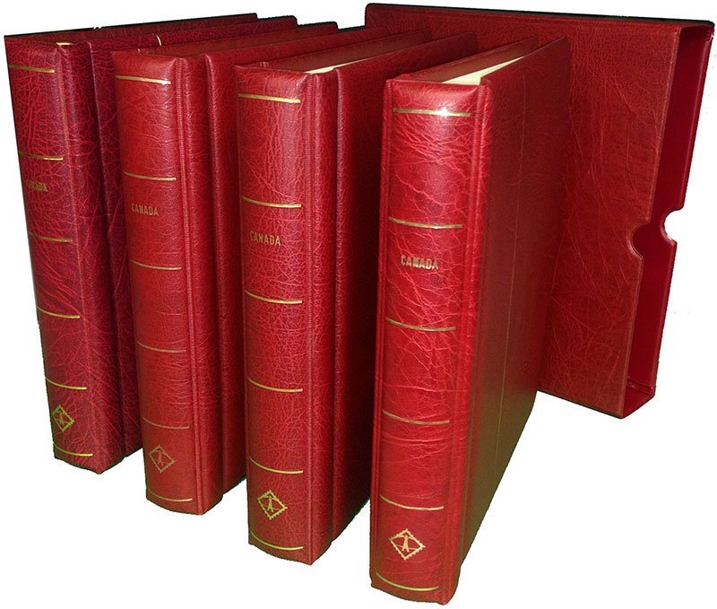 Prestigious Lighthouse Preprinted Album of CANADA -- now RED or BLUE albums - Complete Set of 5 BLUE Albums image