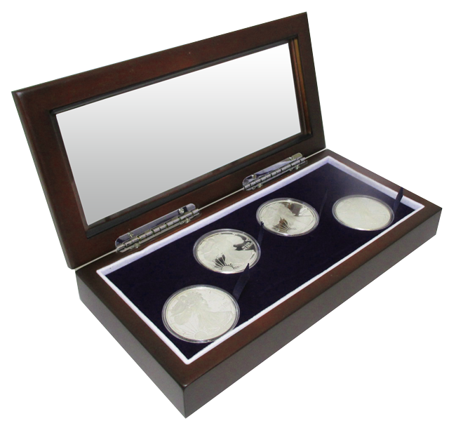 Guardhouse Wood Glass-Top Coin Display Box image 0