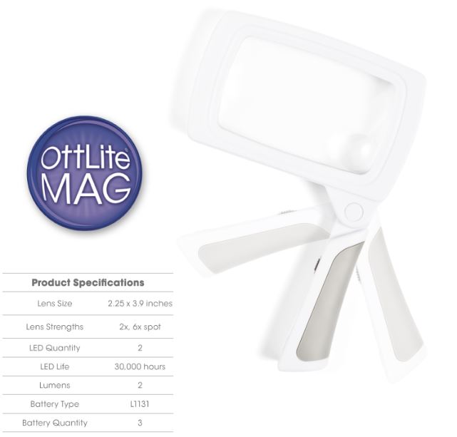 OttLite Folding LED Magnifier 2x image 2