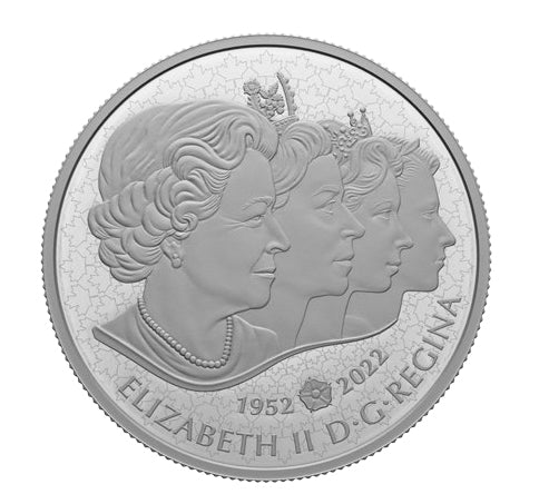 2022 $50 FINE SILVER COIN - QUEEN ELIZABETH II'S REIGN image 2