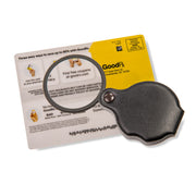 Slide-Open 4x Glass Magnifier with Attached Case image 1