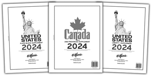 2024 U.S. Liberty and 2024 U.S. Plate Block supplements for H.E. Harris albums. image 0