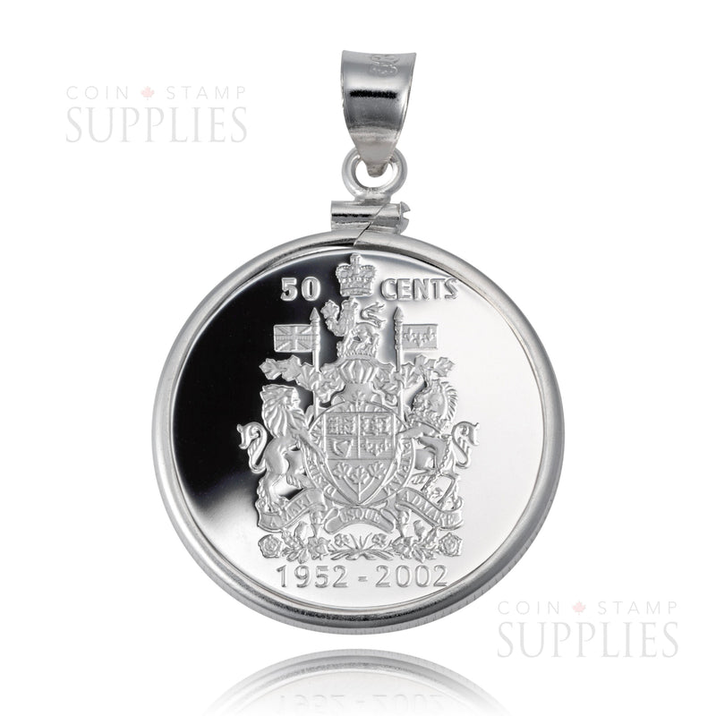 Screw-Top Coin Bezels: Perfect Fit for Your Coins - 50-Cent Silver Plain image