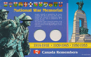 COIN CARDS - NATIONAL WAR MEMORIAL DOUBLE image