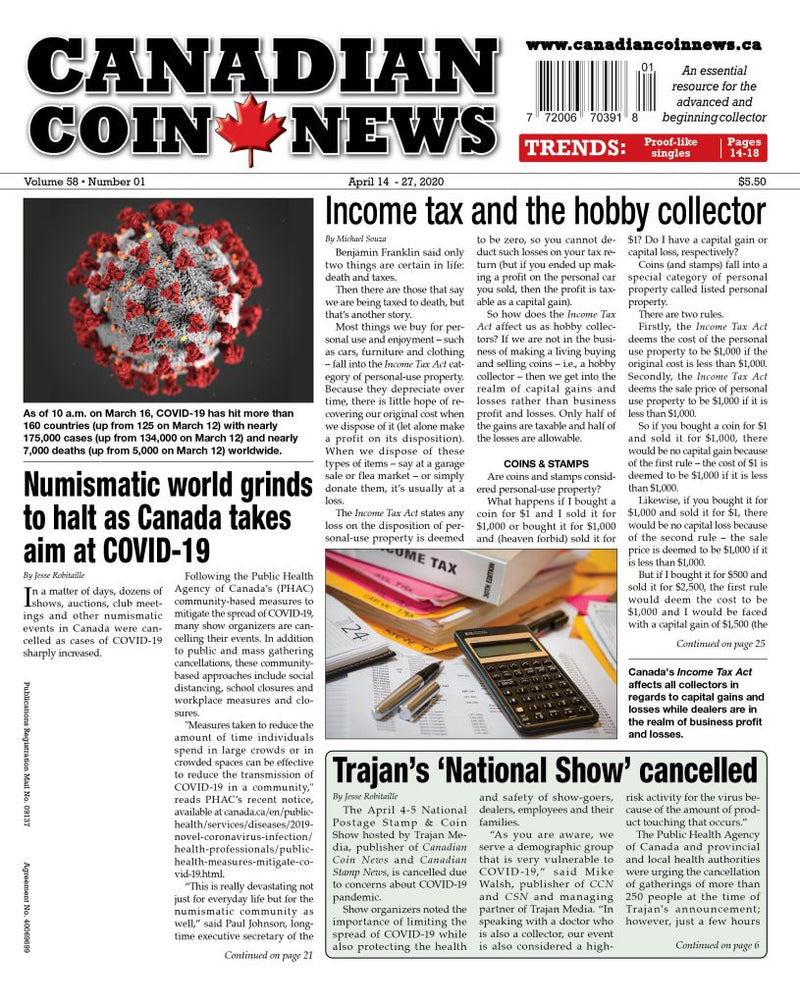 CANADIAN COIN NEWS SUBSCRIPTION image 0