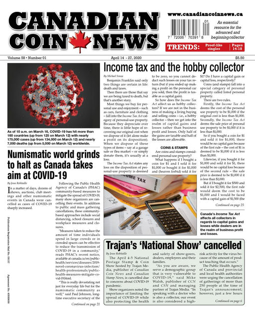 CANADIAN COIN NEWS SUBSCRIPTION image 0