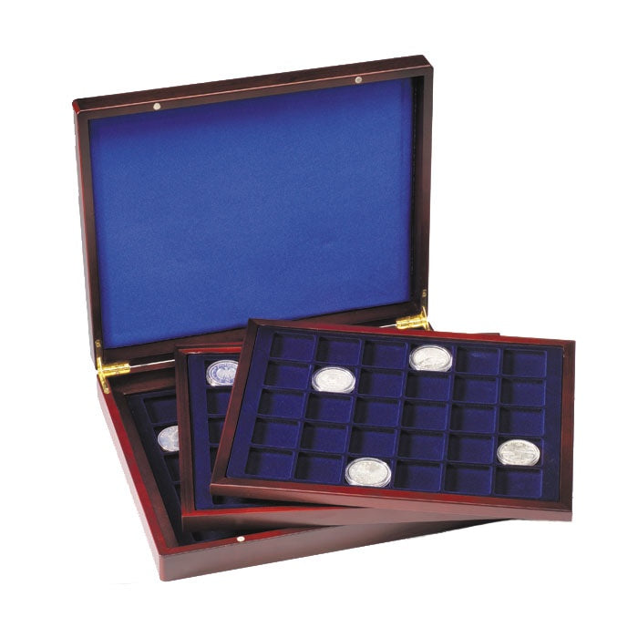 VOLTERRA TRIO de Luxe Presentation Case with 3 wooden trays, each for 30 coins up to 39 m image 0