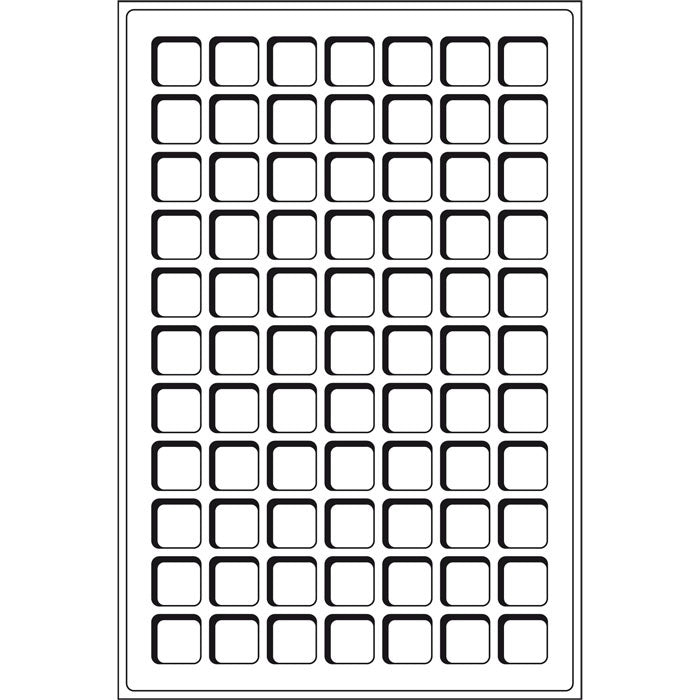 Coin Trays TAB - #5 77 spaces up to 22 mm (3/4") Dime, Cent, Nickel without capsules RED image