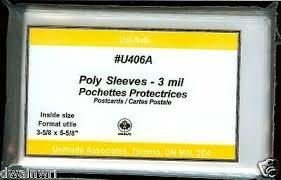 POLY COVER &amp; POSTCARD HOLDERS - U406A POSTCARD 5 5/8" X 3 5/8" image