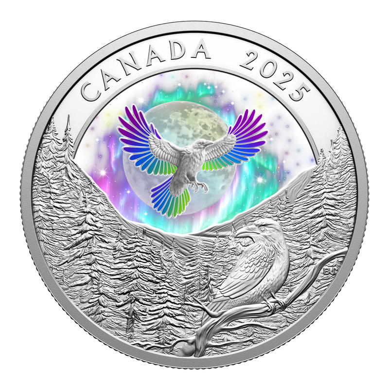 Moon Sky: Raven – 1 oz. Fine Silver Coin image 0