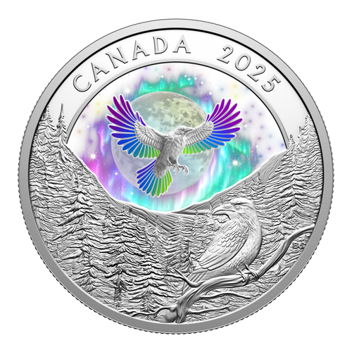Moon Sky: Raven – 1 oz. Fine Silver Coin image 0