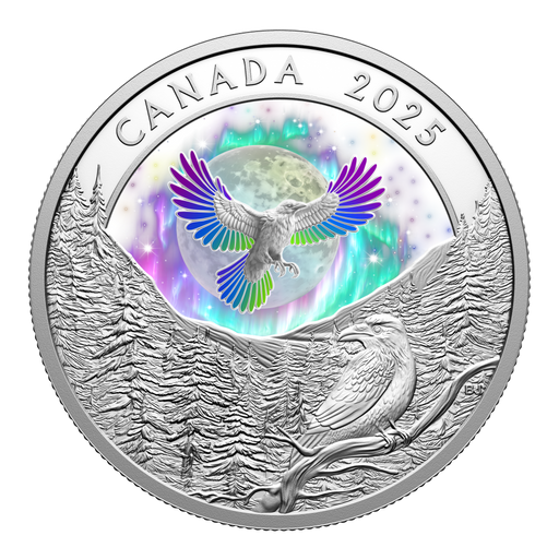 Moon Sky: Raven – 1 oz. Fine Silver Coin image 0