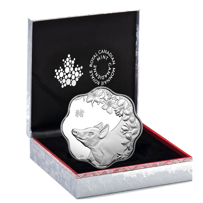 Lunar Lotus Coin - Year of the Pig image 2