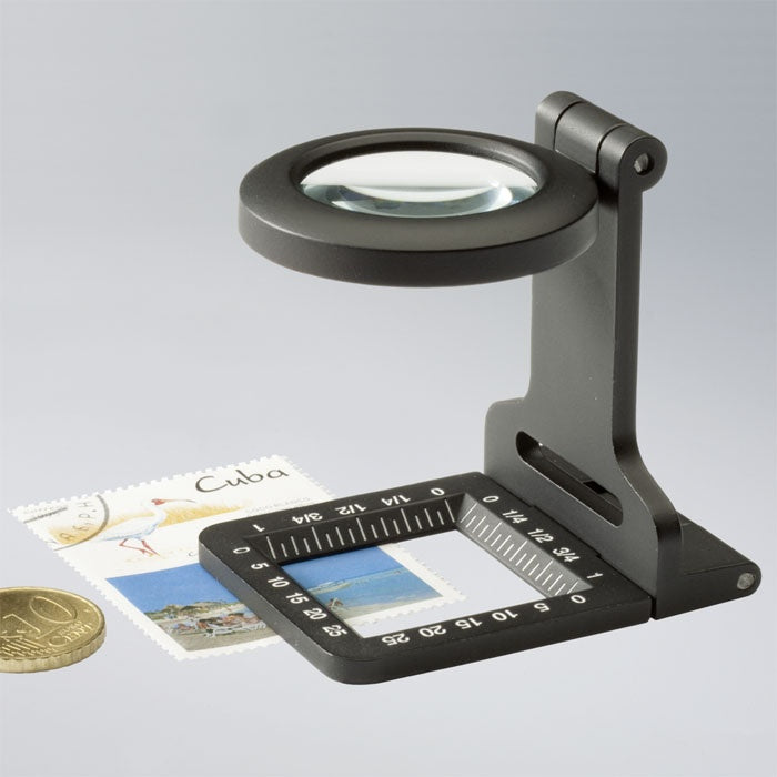 Hand Reader, 5x magnification, metal, black — Coin & Stamp Supplies