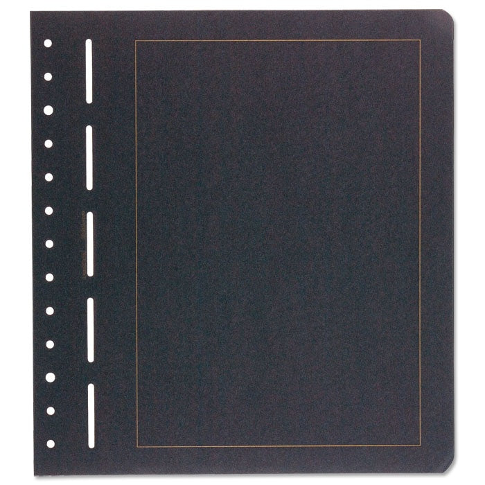 Blank Album Pages - General - Black Paper Stock with Gold Borderline (BL S) - 12 pages image