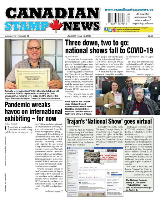 CANADIAN STAMP NEWS SUBSCRIPTION image 0