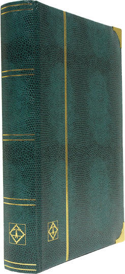 "COMFORT DELUXE" Stockbooks - COMFORT DELUXE W64 - WHITE CARDBOARD - SIZE A4* - 64 PAGES - DLH** BINDING - HUNTER GREEN COVER image