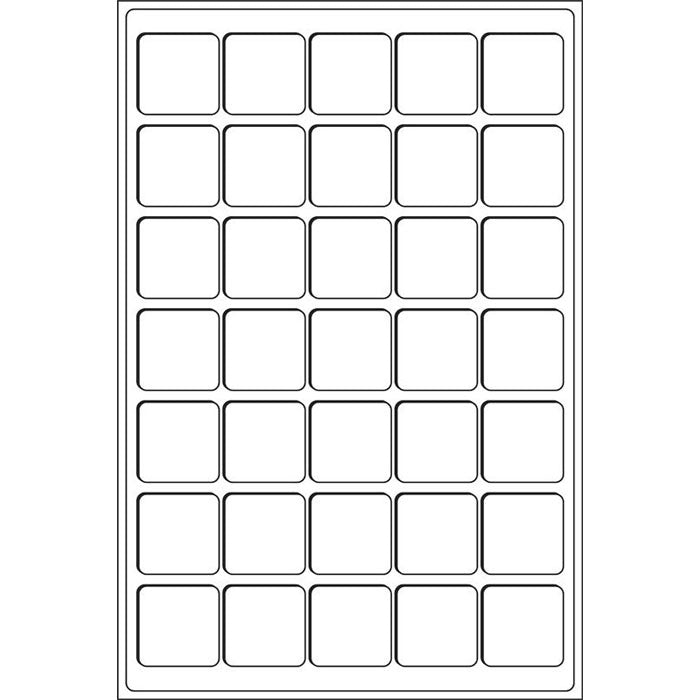 Coin Trays TAB - #3 35 spaces up to 39 mm (1 1/2") for Silver Dollars and Silver Maple Leaf without capsules RED image