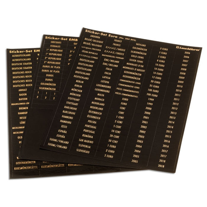 Labels for Coin Boxes — Coin & Stamp Supplies