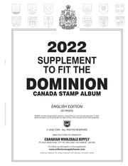 DOMINION CANADA STAMP ALBUM - 2022 DOMINION ENGLISH SUPPLEMENT image