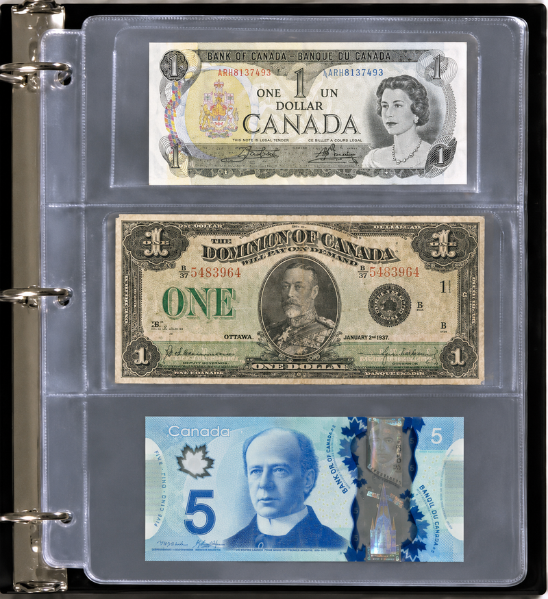 Lighthouse 3-pocket banknote pages
