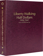Whitman Prestige Coin Albums - LIBERTY WALKING HALF DOLLARS 1916-1947 BURGUNDY image