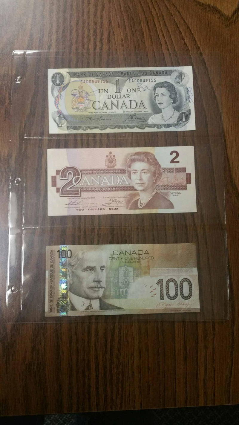 Made in Canada Vinyl 3-Pocket Bill Pages - Single Sheets image