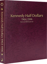 Whitman Prestige Coin Albums - KENNEDY HALF DOLLARS 1964-1996 BURGUNDY image