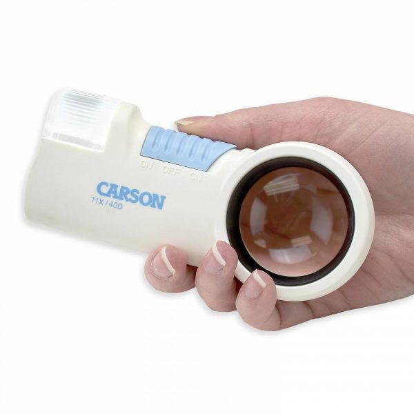CARSON PRO CP-40 MagniFlash™ magnifier - 11x aspheric, LED lighted magnifier/flashlight image 3