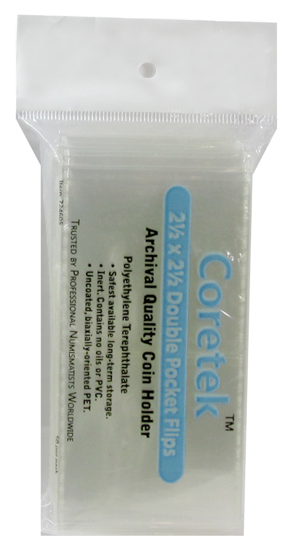 Coretek 2.5 X 2.5" MUSEUM QUALITY FLIPS - 50 PER PACK image 0