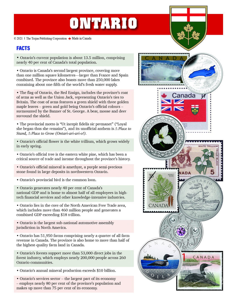 CANADA, ONTARIO AND QUEBEC GRANDE ALBUMS WITH 'EXCLUSIVE' BONUS FACT SHEET IN ENGLISH OR FRENCH image 7