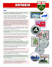 CANADA, ONTARIO AND QUEBEC GRANDE ALBUMS WITH 'EXCLUSIVE' BONUS FACT SHEET IN ENGLISH OR FRENCH - ONTARIO FACT SHEET ENGLISH image