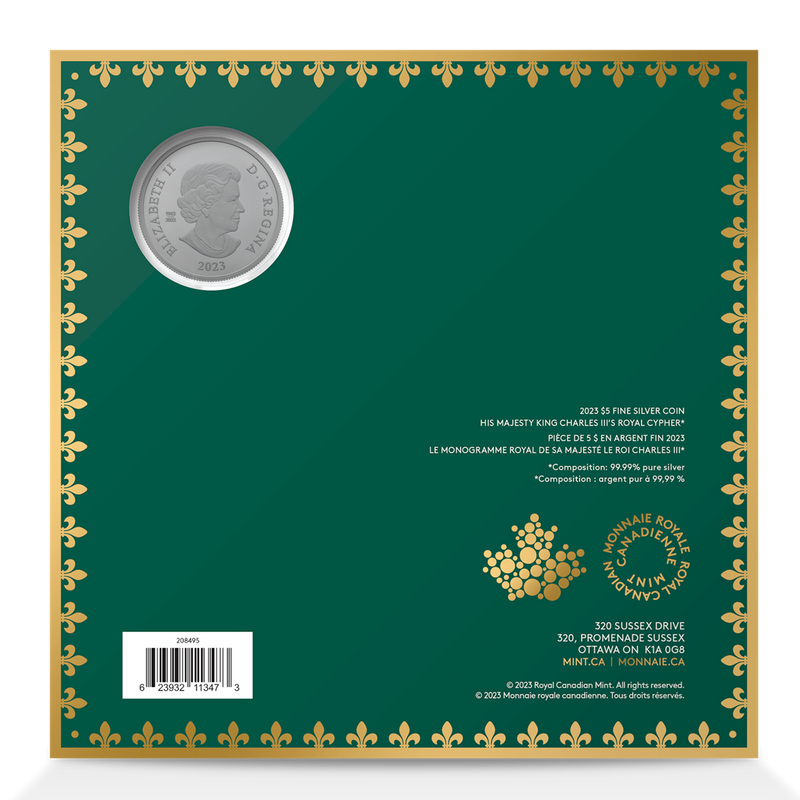 $5 Pure Silver Coin – His Majesty King Charles III’s Royal Cypher image 4
