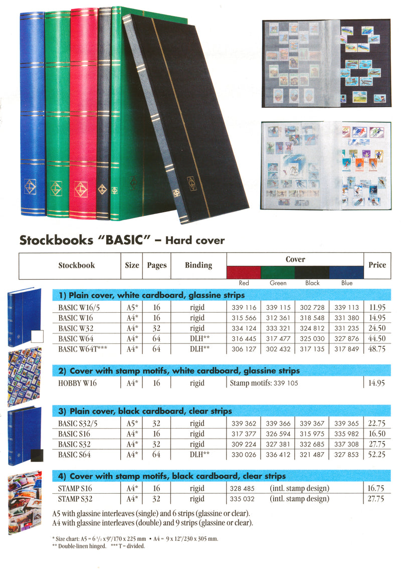 Stockbooks "BASIC" - Hard Cover (HOBBY W16 - Stamp Motif) image 1