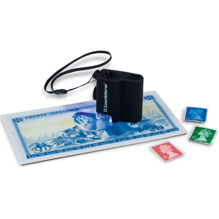 Pocket microscope with LED, 15x magnification image 1