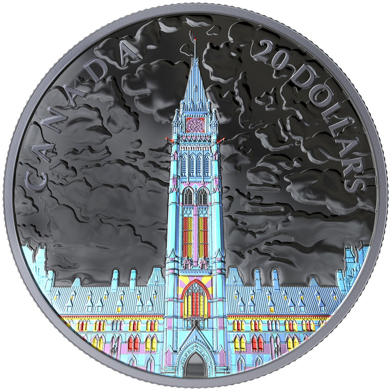 1 oz. Pure Silver Coin - Lights of Parliament Hill - Mintage: 4,500 (2019) image 0