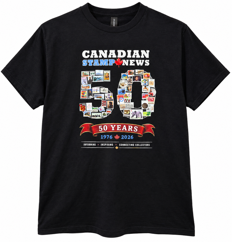 Canadian Stamp News 50th Anniversary T-Shirt