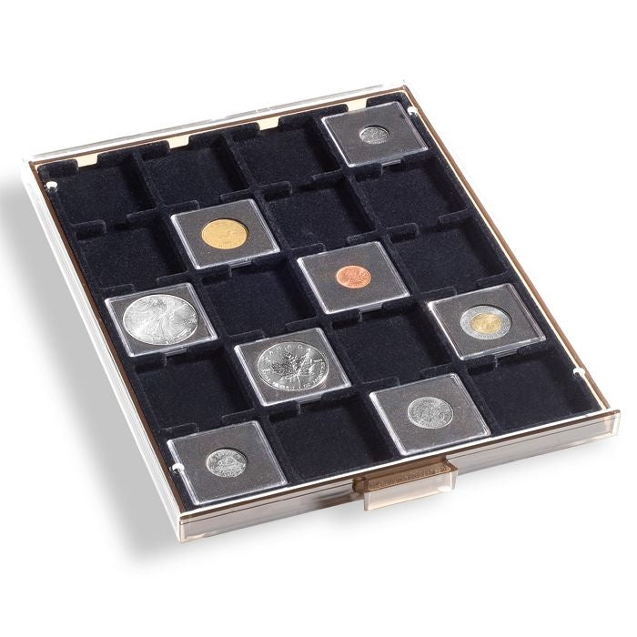 Coin Box with 20 square compartments up to 2" (50 mm) Ø, black insert image 0