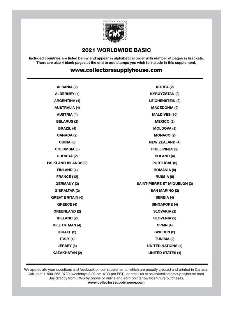 CWS WORLDWIDE SUPPLEMENTS – MADE IN CANADA FOR COLLECTORS WHO DEMAND MORE image 3