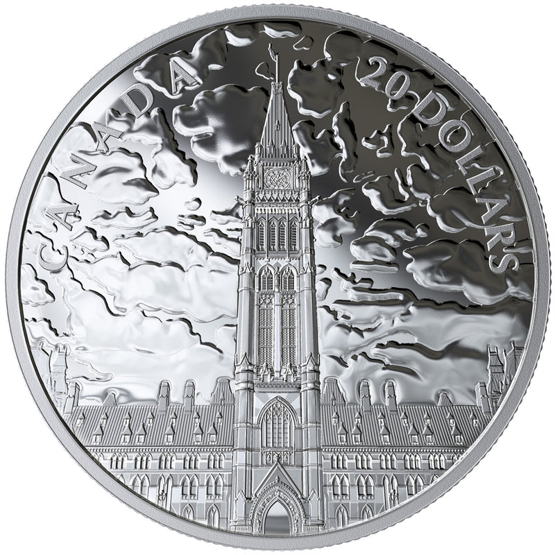 1 oz. Pure Silver Coin - Lights of Parliament Hill - Mintage: 4,500 (2019) image 1