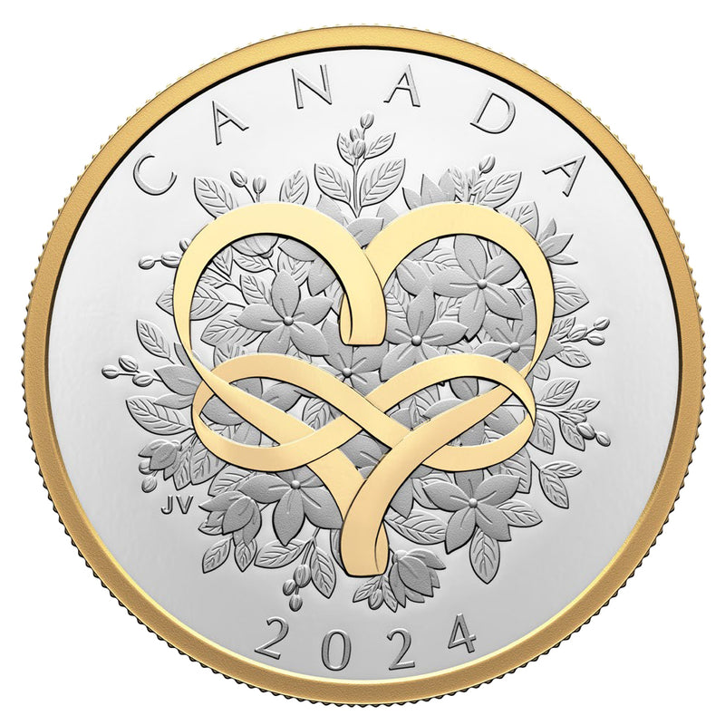 2024 $20 FINE SILVER COIN - CELEBRATE LOVE image 0