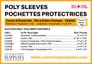 POLY SLEEVES FOR COVERS &amp; POSTCARDS - 3 MIL - 408 image