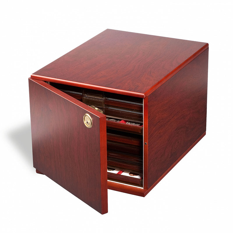 COIN DRAWER CABINET. MAHOGANY image 1